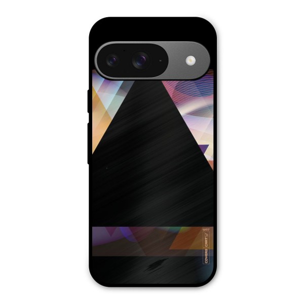 Triangle Black Abstract Metal Back Case for Google Pixel 9