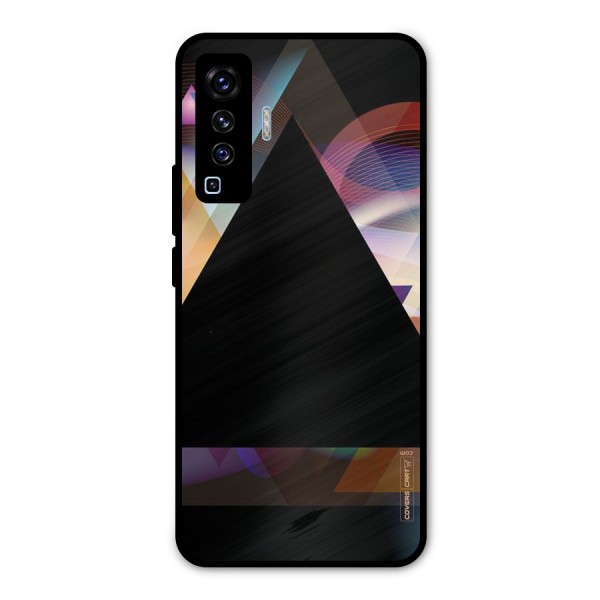 Triangle Black Abstract Metal Back Case for Vivo X50