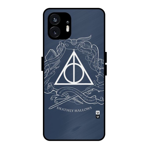 Triangle Blue Metal Back Case for Nothing Phone 2
