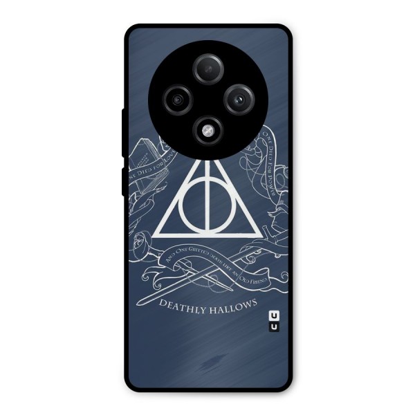 Triangle Blue Metal Back Case for Oppo F27 Pro Plus
