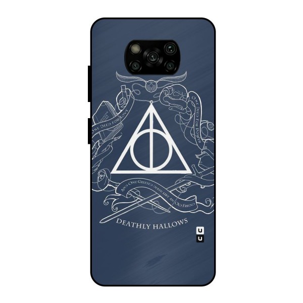 Triangle Blue Metal Back Case for Poco X3