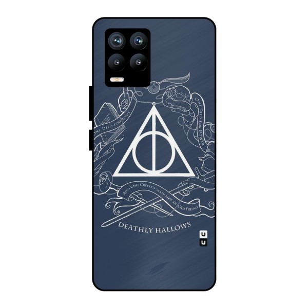 Triangle Blue Metal Back Case for Realme 8 Pro