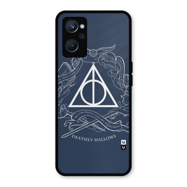 Triangle Blue Metal Back Case for Realme 9i