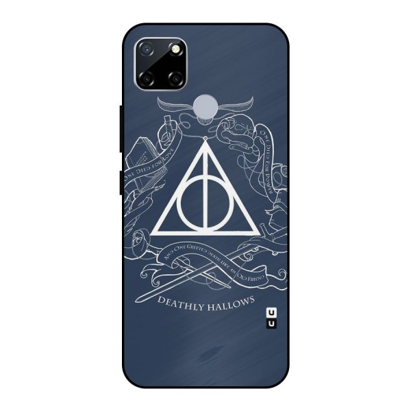 Triangle Blue Metal Back Case for Realme Narzo 30A