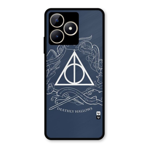 Triangle Blue Metal Back Case for Realme Narzo N53