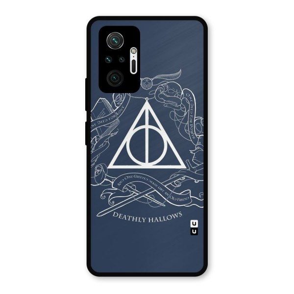 Triangle Blue Metal Back Case for Redmi Note 10 Pro Max