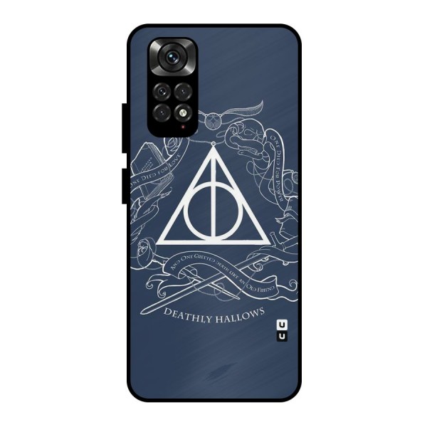 Triangle Blue Metal Back Case for Redmi Note 11 Pro