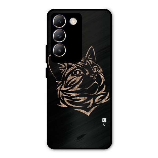 Tribal Cat Metal Back Case for Vivo Y200e