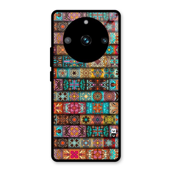 Tribal Seamless Pattern Vintage Decorative Glass Back Case for Realme 11 Pro