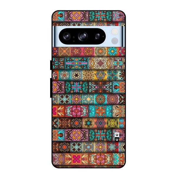 Tribal Seamless Pattern Vintage Decorative Metal Back Case for Google Pixel 8 Pro