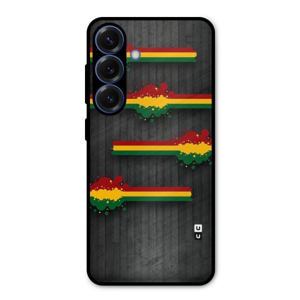 Tricolor Splash Design Metal Back Case for Galaxy S25