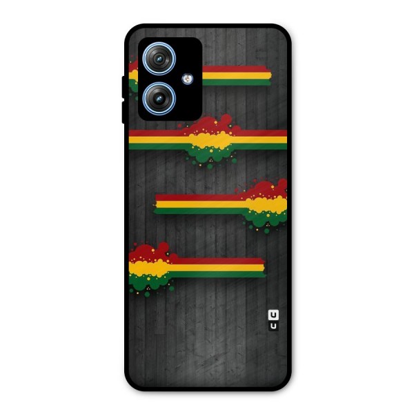 Tricolor Splash Design Metal Back Case for Moto G54