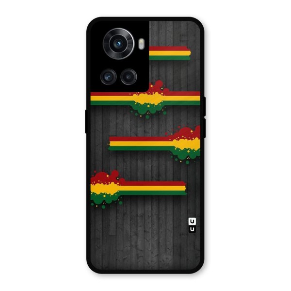 Tricolor Splash Design Metal Back Case for OnePlus 10R