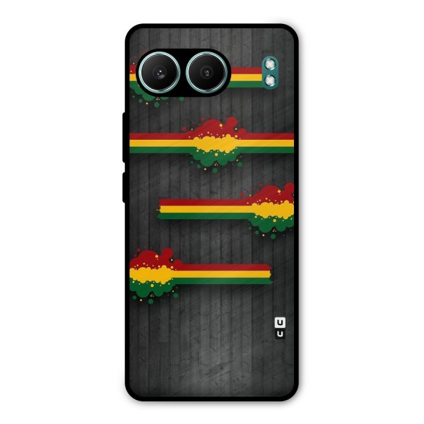 Tricolor Splash Design Metal Back Case for OnePlus Nord 4