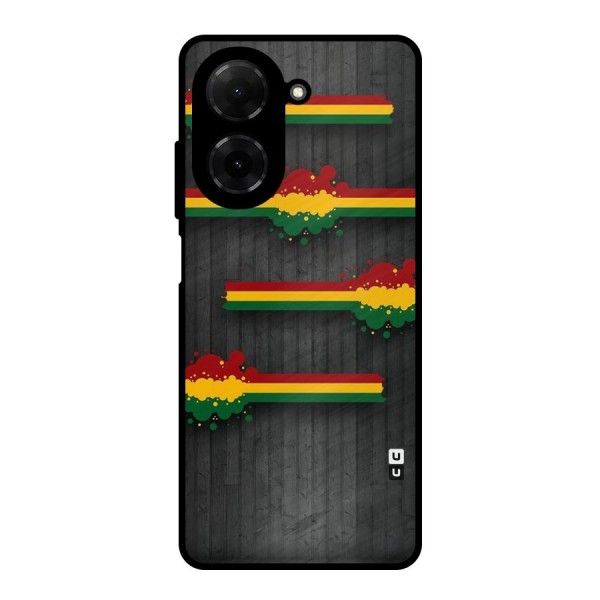 Tricolor Splash Design Metal Back Case for Poco C71