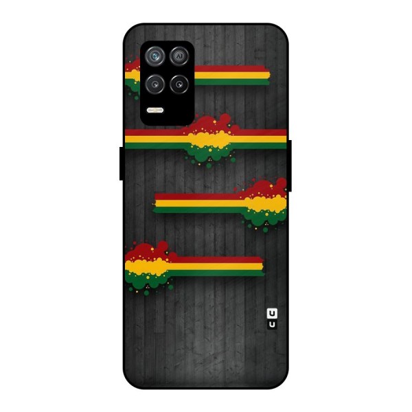 Tricolor Splash Design Metal Back Case for Realme 9 5G