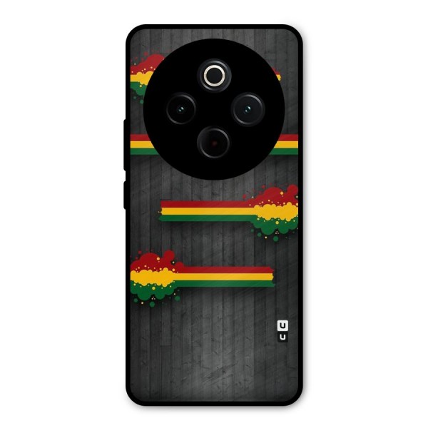 Tricolor Splash Design Metal Back Case for Vivo T4