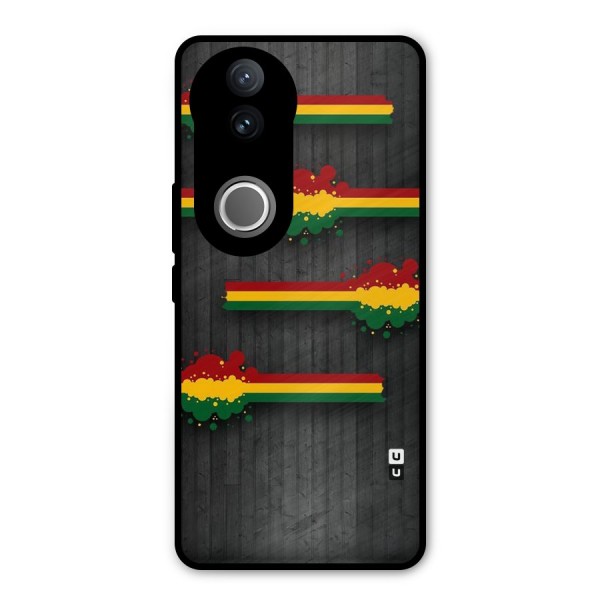 Tricolor Splash Design Metal Back Case for Vivo V50e