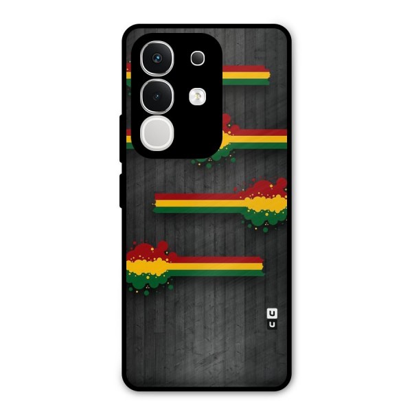 Tricolor Splash Design Metal Back Case for iQOO Z10x