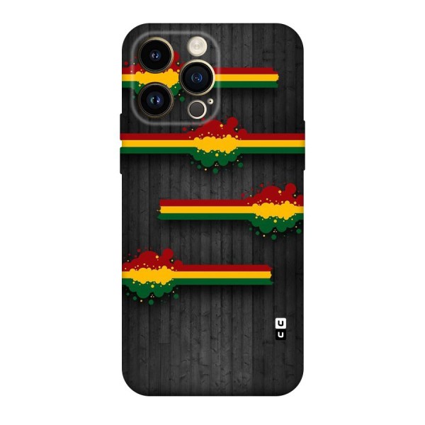 Tricolor Splash Design Original Polycarbonate Back Case for iPhone 14 Pro Max