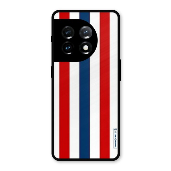 Tricolor Stripes Metal Back Case for OnePlus 11