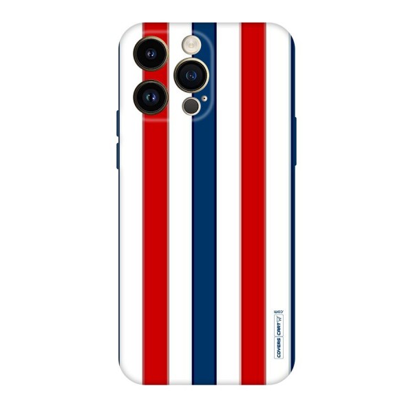 Tricolor Stripes Original Polycarbonate Back Case for iPhone 14 Pro Max