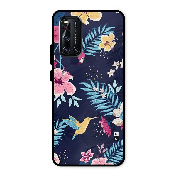 Tropical Flamingo Pattern Metal Back Case for Vivo V19