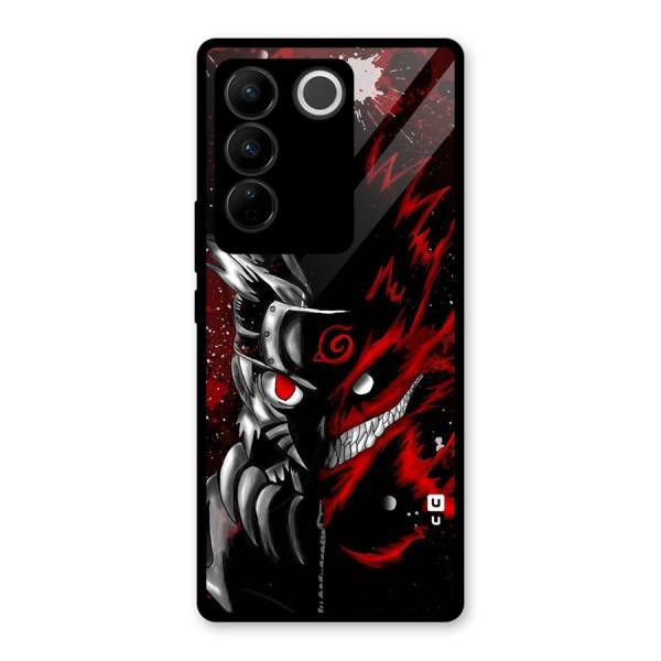Two Face Naruto Glass Back Case for Vivo V27