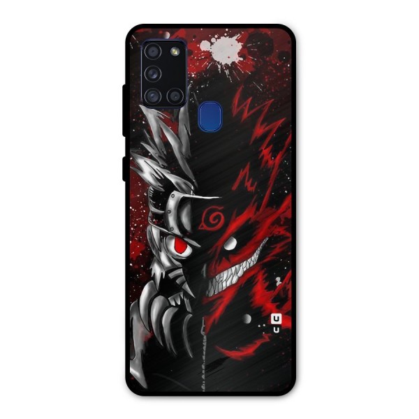 Two Face Naruto Metal Back Case for Galaxy A21s