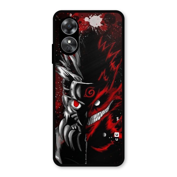 Two Face Naruto Metal Back Case for Oppo A17