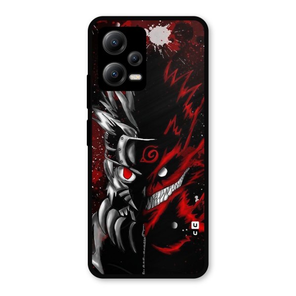Two Face Naruto Metal Back Case for Poco X5