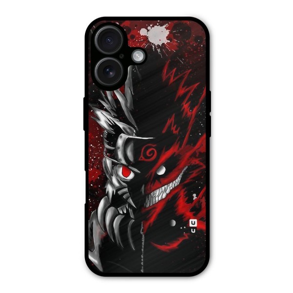Two Face Naruto Metal Back Case for iPhone 16
