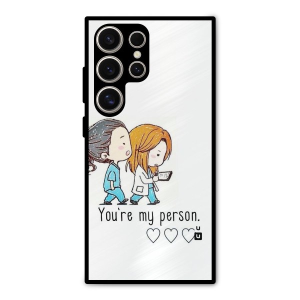 Two Friends In Coat Metal Back Case for Galaxy S24 Ultra
