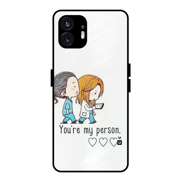 Two Friends In Coat Metal Back Case for Nothing Phone 2