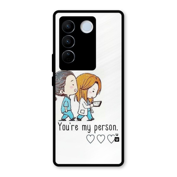 Two Friends In Coat Metal Back Case for Vivo V27 Pro
