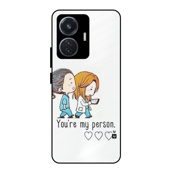 Two Friends In Coat Metal Back Case for iQOO Z6 44W