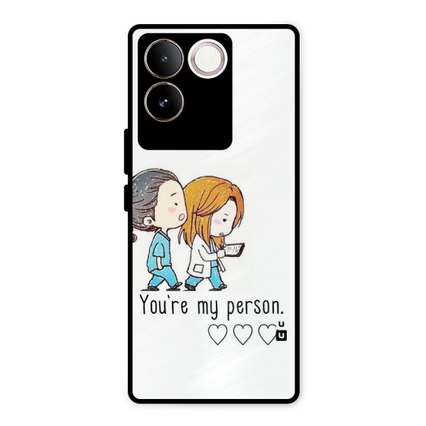 Two Friends In Coat Metal Back Case for iQOO Z7 Pro