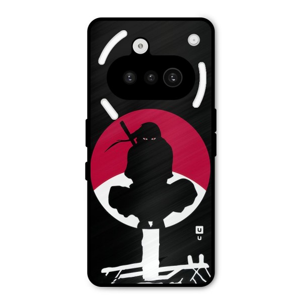 Uchiha Itachi Minimalist Metal Back Case for Nothing Phone 3a