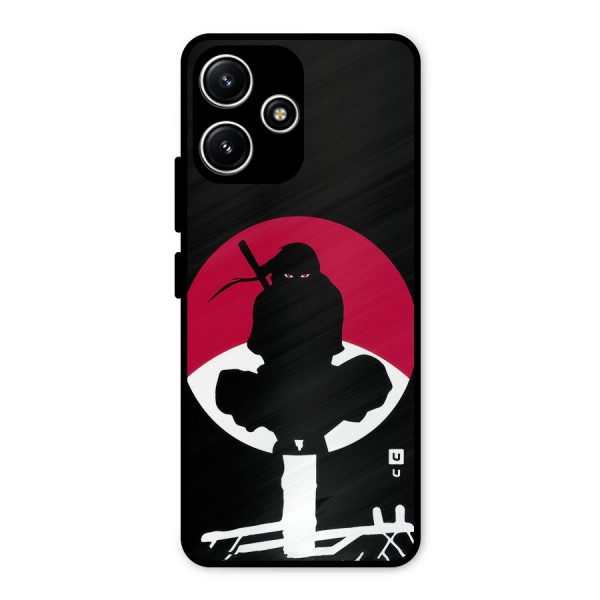 Uchiha Itachi Minimalist Metal Back Case for Redmi 12 5G