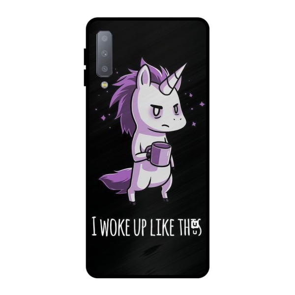 Unicorn Morning Metal Back Case for Galaxy A7 (2018)