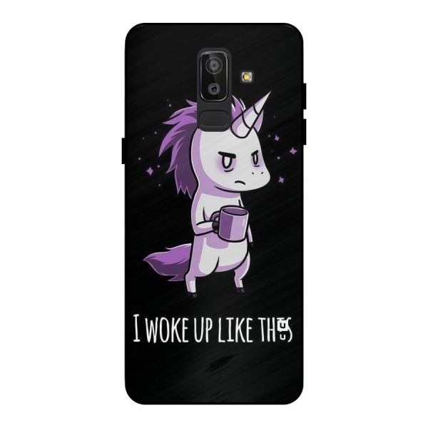 Unicorn Morning Metal Back Case for Galaxy J8