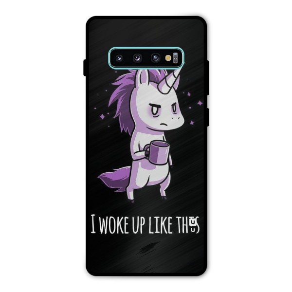 Unicorn Morning Metal Back Case for Galaxy S10 Plus