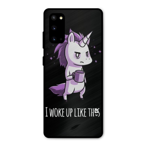 Unicorn Morning Metal Back Case for Galaxy S20