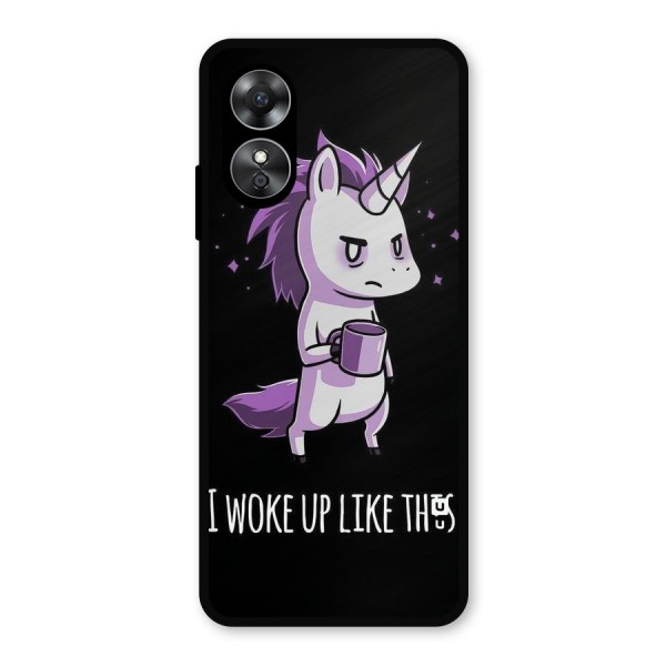 Unicorn Morning Metal Back Case for Oppo A17