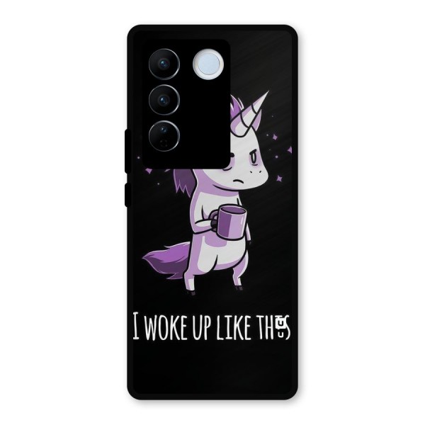 Unicorn Morning Metal Back Case for Vivo V27 Pro