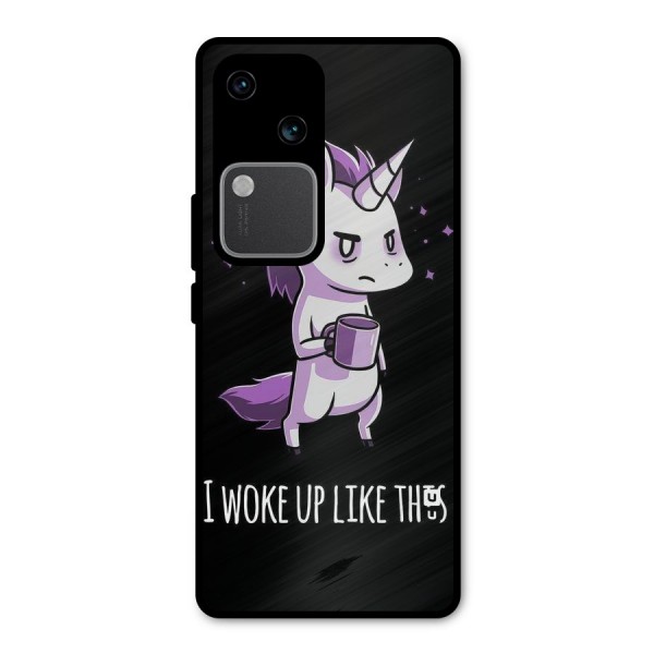 Unicorn Morning Metal Back Case for Vivo V30 Pro