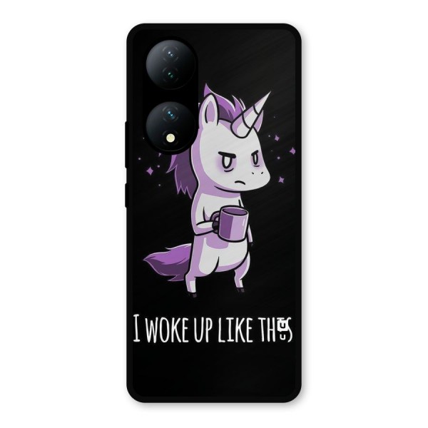 Unicorn Morning Metal Back Case for Vivo Y100a