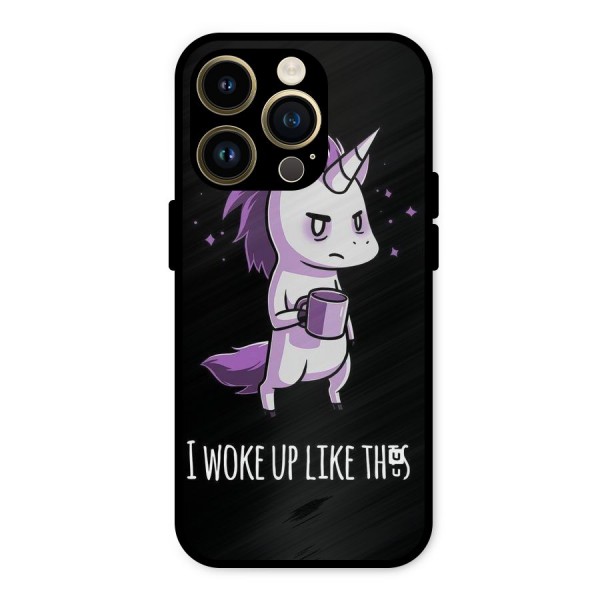 Unicorn Morning Metal Back Case for iPhone 14 Pro