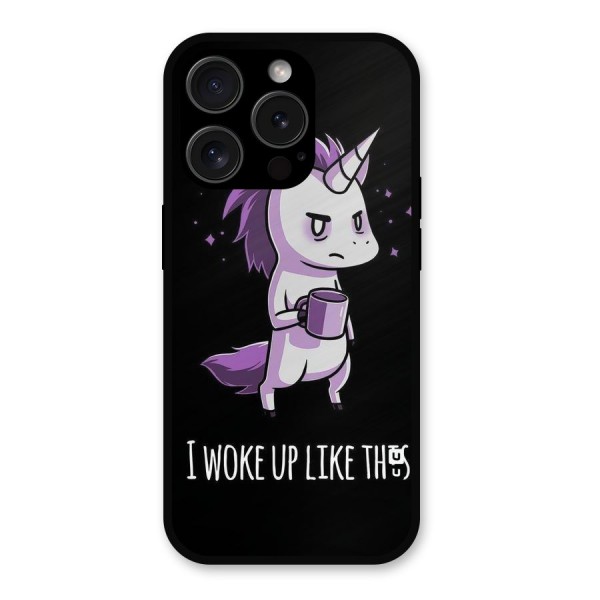 Unicorn Morning Metal Back Case for iPhone 15 Pro