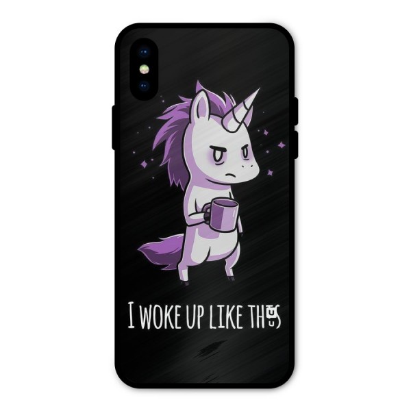 Unicorn Morning Metal Back Case for iPhone X